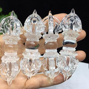 Hand-carved Clear Quartz Vajra Dorje: Spiritual Talisman, Feng Shui Tool - Etsy