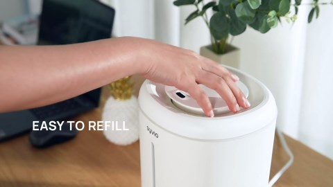 Syvio Humidifiers for Bedroom Large Room, Easy to Clean Humidifier Ultrasonic & Essential Oil Diffuser, Room Humidifier for Bedroom Baby Plant Cool Mist, Top Fill, Quiet, 360° Nozzle, Auto Off, 2.8L …