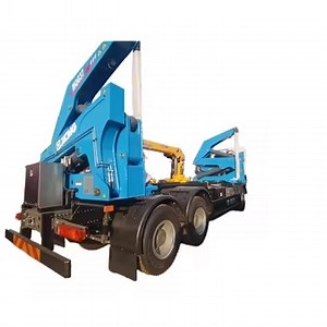 [Hot Item] Sinotruk HOWO 37 Tons Truck Cranes with 20FT Container Side Loader Lifting Capacity Side Boom Crane Truck