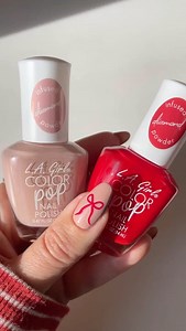 1.3K views · 7 comments | How cute are these nails! Give your mani a coquette touch with our Color Pop Nail Polish, infused with diamond powder for that extra sparkle!✨ Shades: Vintage Rose ✨ Amour  #lagirlcosmetics #lagirl #nailglam | L.A. Girl Cosmetics | Facebook