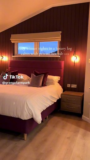 10K views · 15 reactions | A look inside Squirrels Drey. Our 2023 luxury Lodge with private hot tub. Sleeps 4. Pet friendly. This lodge is so luxurious and fitted with your comfort in the forefront. #lincolnshirecoast #lincolnshirebusiness #lincolnshirewolds #fishingtrip #selfcateringholiday #glampingpods #glampinguk #hottubs #romanticgetaway #romanticmoments #romanticcouples #NatureEscape #girlsnightin❤️ #girlsnight #inspohome #holidaypackages #holidayinspo | Grange Farm Park | Facebook