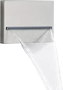 Waterfall Shower Tub Spout, Wall Mount, Brushed Finish