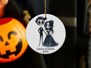 Custom Corpse Bride Ornament, Personalized Wedding Gift, Gothic Couple Ornament, Unique Anniversary Ornament, Engagement Gift Halloween - Etsy