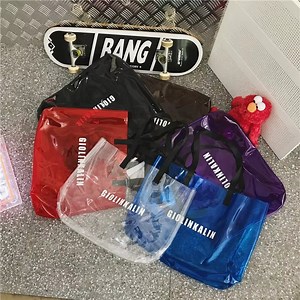 [Hot Item] Custom Printed Logo Transparent Clear PVC Tote Bag