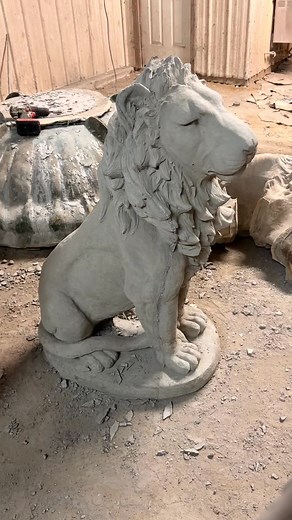 Where can you envision placing this lion at your home? Entryway or flowerbed? Lions display strength and this is a tough looking statue. Just came out of the mold and is ready to ship or be picked up. Available in pairs also. Contact for details. 910-654-4833 | The Cement Barn - Concrete Lawn Ornaments and Garden Center