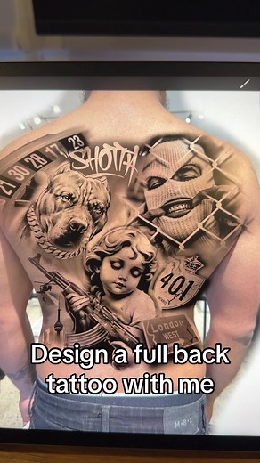 Full Back Tattoo Design Ideas and Process with @inkbyry