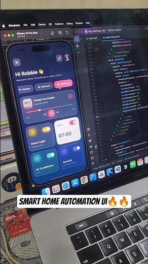 Smart Home Automation Ui in Flutter 🔥🥰 #phonk #uidesign #coding #uiux