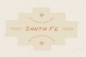 Santa Fe Display Font, a Sans Serif Font by Heatwave - By Meg Burk