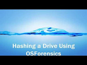 Hashing a Drive Using OSForensics
