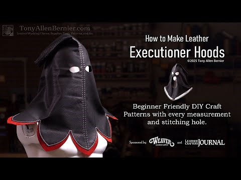 How to make Executioner Masks with DIY Leather Craft Patterns. Medieval Executioner Hoods & Masks.