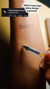 48K views · 744 reactions | "EMILY" name logo tattoo design requested (modern logo name tattoo design)#ink #avatarthelastairbender #leapyear #NationalStrawberryDay #IndependenceDay #dior #nameart #logodesigner #nametattoo #artist | Marjune Lacaza Cagampang | Facebook