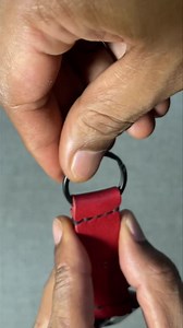 Red veg tan snap hook key chain SGD$20 | Reservoir Dayak Leather Goods | Facebook