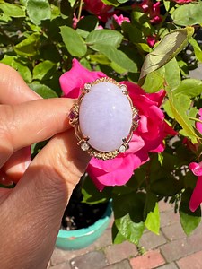 Purple Jade Cocktail Ring - Etsy UK