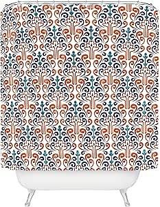 Deny Designs Raven Jumpo Adobe Damask Shower Curtain, 69" x 72"
