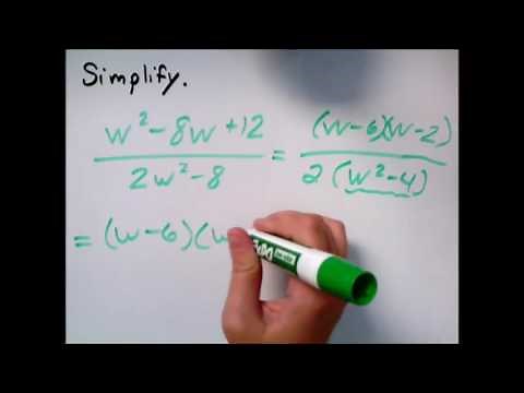Simplifying a ratio of polynomials: Problem type 1