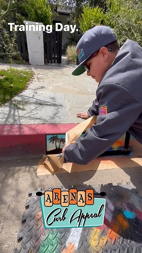 40K views · 470 reactions | Training Day. #arenascurbappeal #curbpainting #familybusiness | Arenas Curb Appeal | Facebook