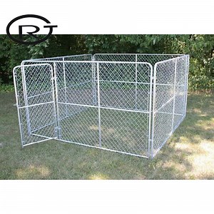 [Hot Item] Galvanized Chain Link Dog Kennel Kit Black PVC Coated Chain Link Fence