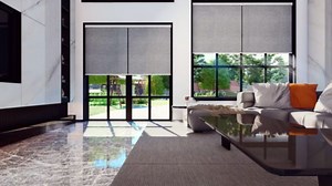 Motorized Blinds with Remote, Blackout No Drill Cordless Smart Roller Shades, Automatic Blinds for Windows, Black,39" W x 72" H