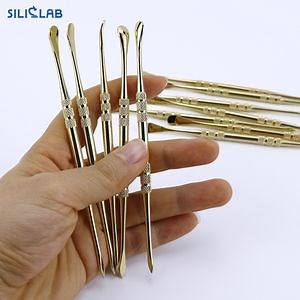 [Hot Item] Gold Stainless Dabber Concentrate Spoon Scoop Wax DAB Tool