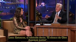 Rumor: "Todo el elenco Glee se acuestan juntos" Hay un montón de rumores, chismes, sobre el elenco de Glee. Cuales creer, y cuales no, es algo que cada uno decide. Aunque, personalmente no creo que este rumor sea cierto, es genial como Lea responde a esto en la entrevista sin molestarse, e incluso lo vuelve divertido. Como amo a esta mujer. | We Love Faberry/Achele