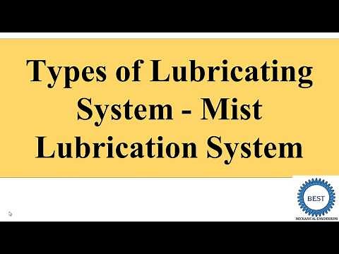 Types of Lubricating System Mist Lubrication System