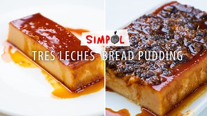 SIMPOL TRES LECHES BREAD PUDDING Turned my leftover bread into a mouth-watering dessert. Level up diba? Try it now, mga ka-Simpol! 🥰 Ingredients: Set A 1 cup sugar ¼ cup water Set B 1 loaf bread 2 pieces whole eggs 4 pieces egg yolks 1 cup sugar 1 can evaporated milk 1 can condensed 1 box cream ½ cup melted butter 1 cup raisins (optional) Toppings: ½ teaspoon cinnamon 2 tablespoons rhum #SimpolRecipe | Simpol.PH