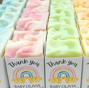 Rainbow Baby Shower Soap Favors: Personalized Boho Guest Gifts - Etsy