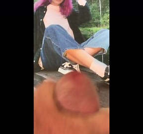 Female girl calf muscle leg cum tribute