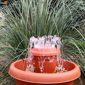 How to make Outdoor Fountain used Plastic Pots / DIY Credit: Nature - youtu. be/G0_UdPk5oTc | Saransh