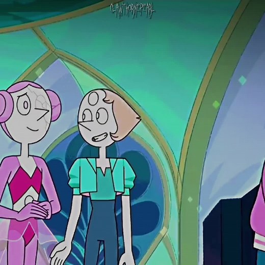 Pearl and Volleyball Holding Hands - Steven Universe