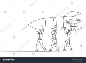 Continuous One Line Drawing Group Businessmen Stock Vector (Royalty Free) 2415021077 | Shutterstock