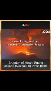 Following recent activity of Mount Ruang, the Pusat Vulkanologi dan Mitigasi Bencana Gelogi (PVMBG), elevated the status of Mount Ruang Alert Level II to Alert Level III. For more stories from The Star, visit fb.com/thestaronline #TheStarMalaysia #Malaysia | The Star