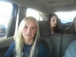 Backwards speaking girl with reverse playback