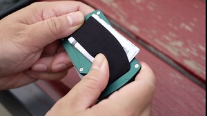 The Slim Wallet for Men or Women | Minimalist Metal RFID Blocking Wallet with Cash Strap | Ultra-Thin Front Pocket Wallet | Stylish Wallet (Black)