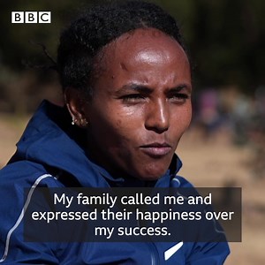 Ethiopian runner Gudaf Tsegay was over the moon to win gold at the 2022 World Championships. But her family in the Tigray region couldn't celebrate with her | BBC News Africa