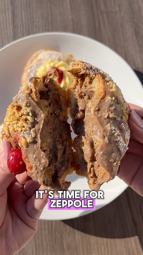 It’s Zeppola Szn 🇮🇹 Italian bakeries across Rhode Island are now offering Zeppole in honor of Saint Joseph’s Day coming up in March 💚 In RI, we usually see this fried dough dessert topped with cream in all sorts of flavors - some of my favorites are Chocolate, Pistachio, Irish Cream, Strawberries and Whipped Cream, Sweetened Ricotta, and the Traditional cream. Check out these bakeries shown in the video ↓ ✨ @antoniosbakery | Warwick, RI ✨ @borrellispastryshop | Coventry, RI ✨ @louumbertos | C