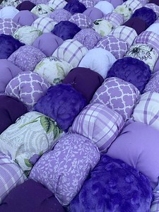 Lavender Bubbles Baby Puff Quilt - Etsy