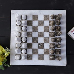 Handmade Marble Chess Set: Elegant Stone Board Game, Modern Decor - Etsy UK