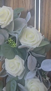 White Rose Summer Wreath: Eucalyptus & Lambs Ear Farmhouse Decor - Etsy Canada