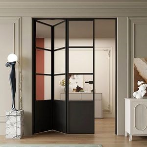 [Hot Item] Exterior Patio Doors Accordion Door Folding Aluminum Alloy Balcony Sliding Folding Door