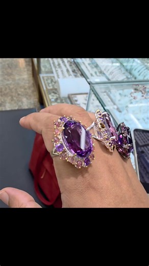 Big amethyst rings | K- Jewelry & lifestyle by Tamanna