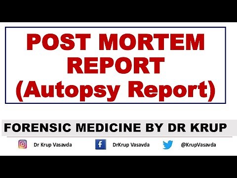 Autopsy Report⎮Post Mortem report ⎮Dr.Krup Vasavda