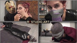 Pandora in tight mummification - Humiliating shoes and socks s******* - Part 1 (UHD 4K MP4) | Clips4sale