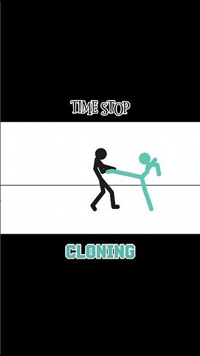 Work In Progress: Time Stop vs Cloning #update #animation #stickfigureanimation #stickman #fighting