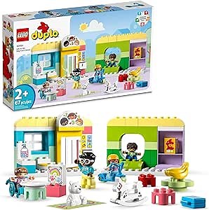 LEGO DUPLO Town Life at The Day-Care Center 10992, Early Childhood STEM Building Toy Set for Toddlers, Boys and Girls That Stimulates Creativity and Hands-on Learning