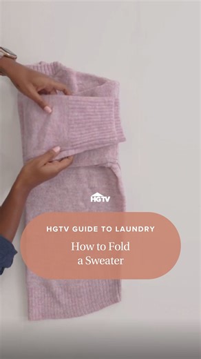 Keep your sweaters cozy and your closet tidy with our quick and easy folding method. ✨ #HGTVHowTo | HGTV