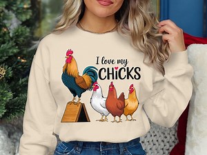 Amateur de poulet PNG, illustration drôle de poulet, décoration de ferme, art mural cuisine, impression coq, art poule, design j'aime mes poussins - Etsy France