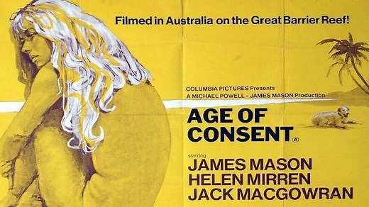 ASA 🎥📽🎬 Age Of Consent (1969) a film directed by Michael Powell with James Mason, Helen Mirren, Jack MacGowran, Neva Carr-Glynn