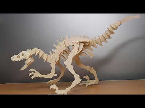 Assemble a beautiful wooden fossil dinosaur | Wood crafts