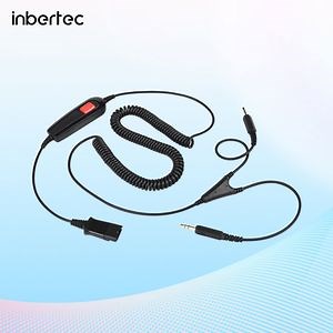 [Hot Item] Quick Disconnect Plt Gn Cable to 3.5mm Stereo Connector with Inline Control